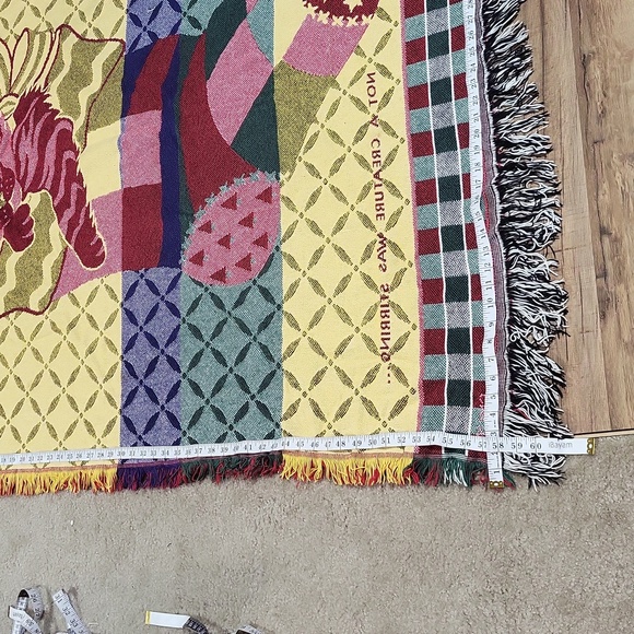 NOT A CREATURE WAS STIRRING Cat in Christmas Stocking Woven Blanket Throw - Picture 7 of 9